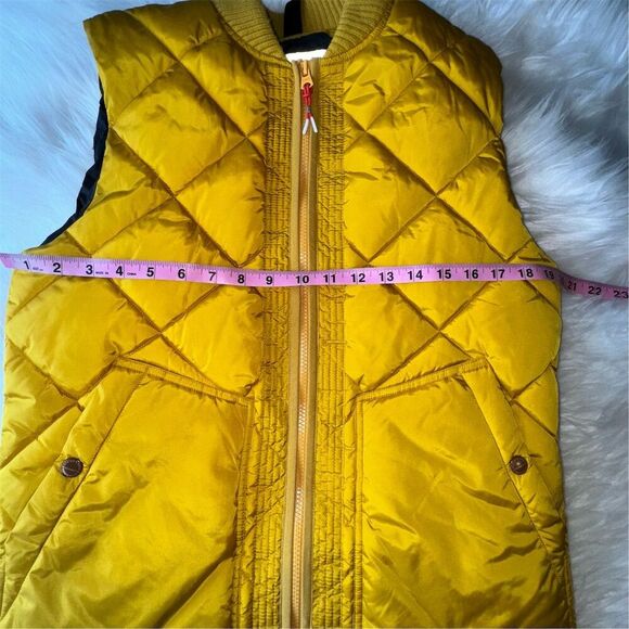 Scotch & Soda Unisex Quilted Body warmer Bomber Collar Vest Yellow / Gold Size S - Picture 13 of 13